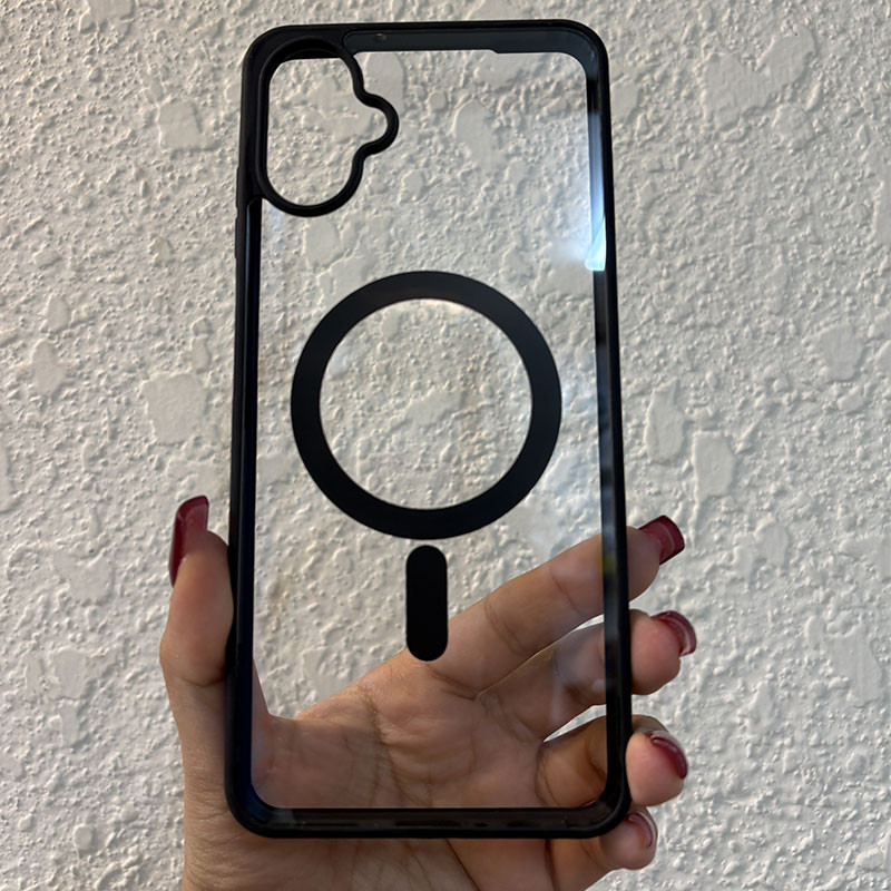 کاور مسیر مدل Clear Magnetic Black safe مناسب برای گوشی موبایل سامسونگ Galaxy A07 - Image 4