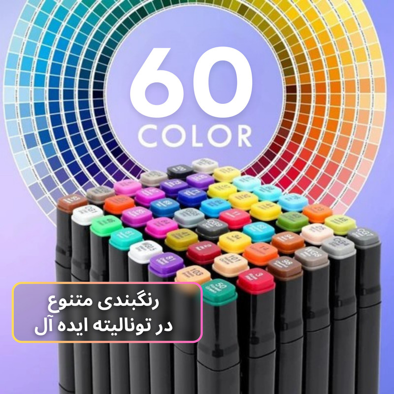 ماژیک راندو تونیوا مدل Touch 60 به همراه محلول احیای ماژیک مجموعه ۶۰ عددی - Image 14