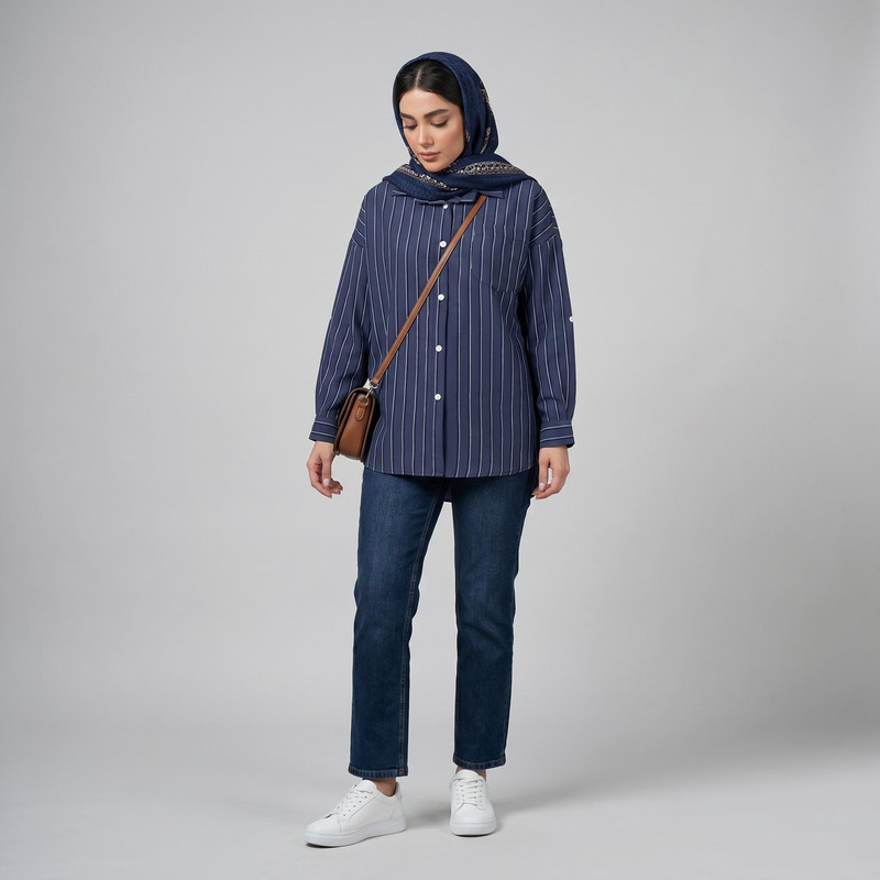 مانتو زنانه السانا مدل میهان کد 218705 - Image 2