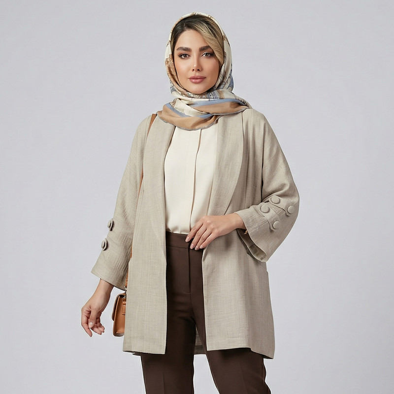 مانتو زیر باسن زنانه السانا مدل اسماء کد 222079 - Image 9